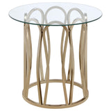 Monett 3-piece Coffee and End Table Set Chocolate Chrome