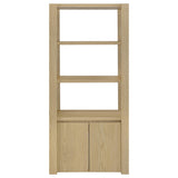 Laurelton 3-shelf Media Tower Tall Pier Cabinet Light Oak