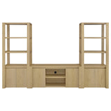 Laurelton 3-shelf Media Tower Tall Pier Cabinet Light Oak