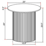 Rowena 2-piece Coffee and End Table Set White Faux Marble