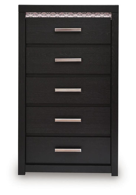 Brizmore Black Chest of Drawers — front view