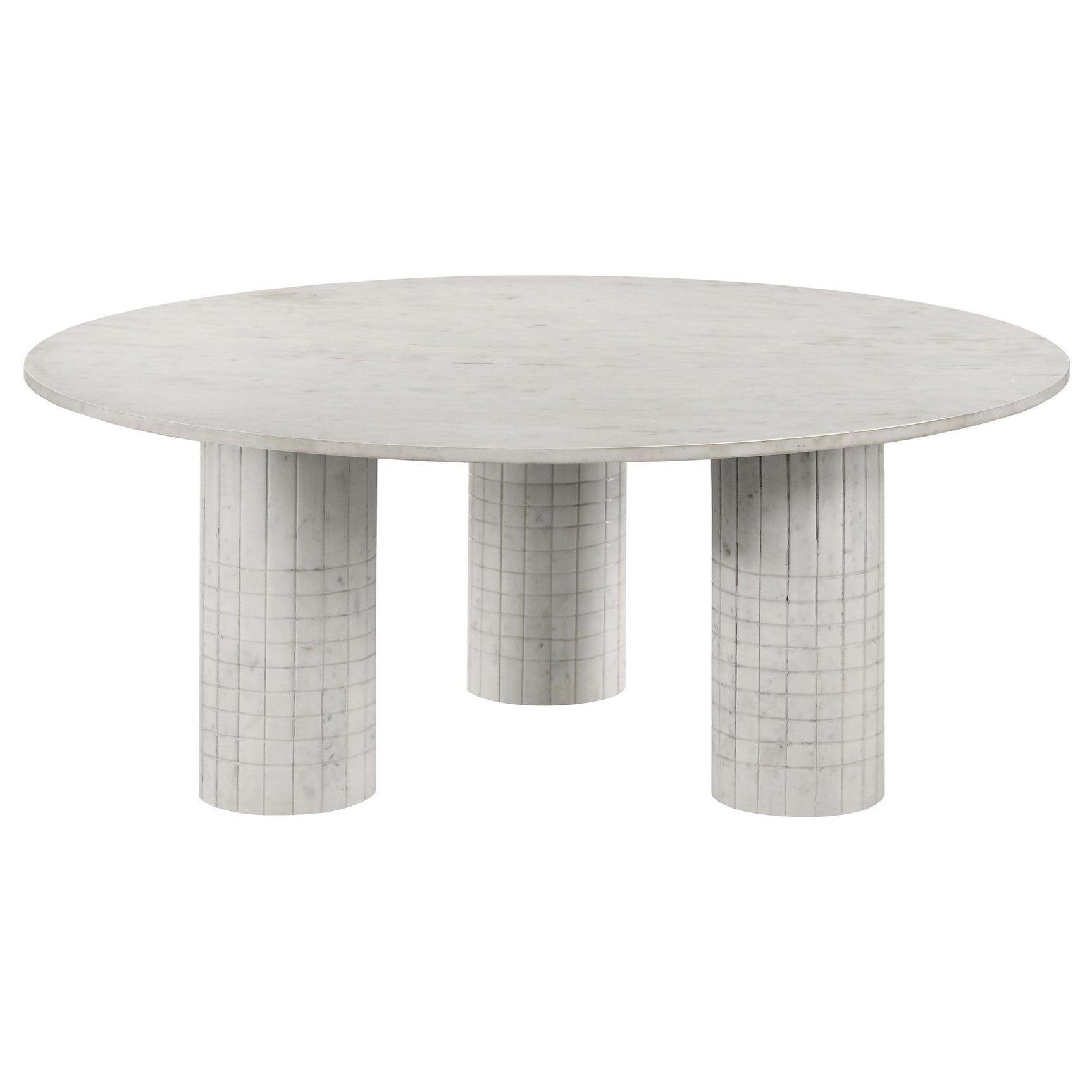 Astoria 3-piece Marble Coffee and End Table Set White