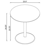 Ganso 2-piece Round Glass Top Coffee and End Table Set Black