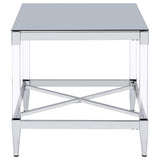 Lindley 2-piece Square Coffee and End Table Set Chrome