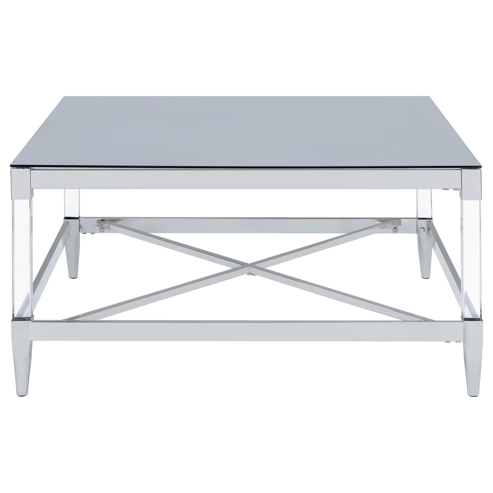 Lindley 2-piece Square Coffee and End Table Set Chrome