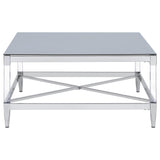 Lindley 2-piece Square Coffee and End Table Set Chrome