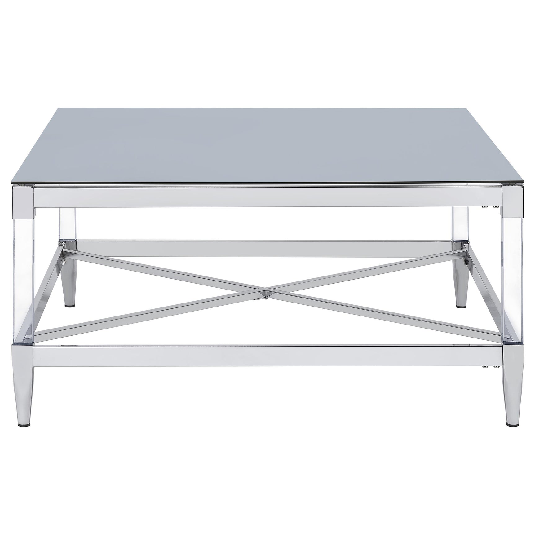 Lindley 2-piece Square Coffee and End Table Set Chrome