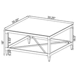 Lindley 2-piece Square Coffee and End Table Set Chrome