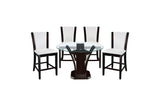 Daisy Round Dark Cherry Counter Height Set