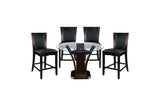 Daisy Round Dark Cherry Counter Height Set