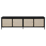 Amherst 4-door 78-inch Metal TV Stand Media Console Black
