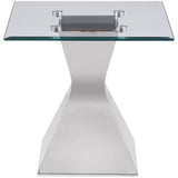 Jenny 2-piece Rectangular Coffee and End Table Set Chrome