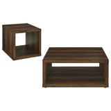 Frisco 2-piece Coffee and End Table Set Dark Pine