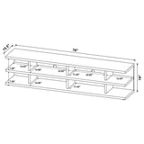 Cartmill 78-inch 2-tier TV Stand Media Console Mango