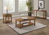 Payne 1-drawer Wood End Table with Shelf Distressed Brown