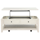 Payne 48-inch Mobile Lift Top Coffee Table Distressed White