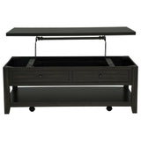 Payne 48-inch Mobile Lift Top Coffee Table Distressed Java