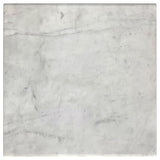 Ebby Square Genuine Marble Top Metal End Table White