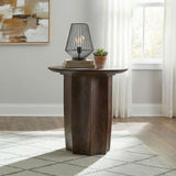 Cayenne Solid Mango Wood Accent Side End Table Walnut