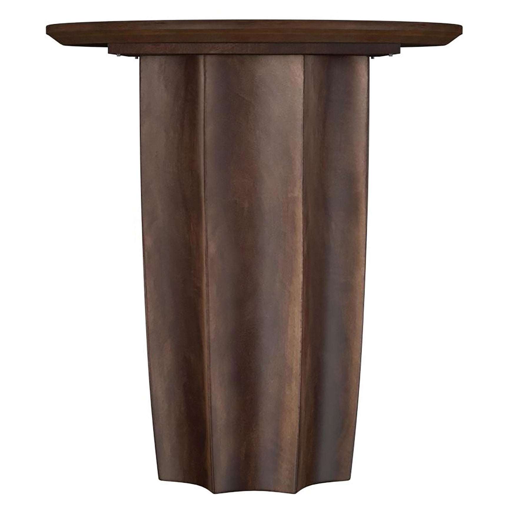 Cayenne Solid Mango Wood Accent Side End Table Walnut
