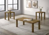 Castlewood 3-piece Cocktail Coffee Table Set Brown Oak