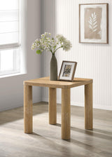 Castlewood Engineered Wood Accent Side End Table Light Oak