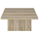Devar 3-piece Square Coffee End Table Set Distressed Pine