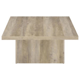 Devar 3-piece Square Coffee End Table Set Distressed Pine