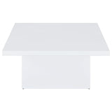 Devar 3-piece Square Coffee End Table Set White High Gloss