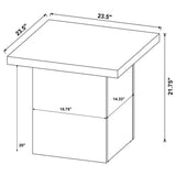 Devar 2-piece Square Cocktail Coffee End Table Set Latte
