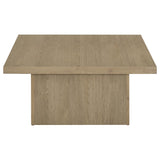 Devar 3-piece Square Cocktail Coffee End Table Set Latte