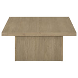 Devar 3-piece Square Cocktail Coffee End Table Set Latte