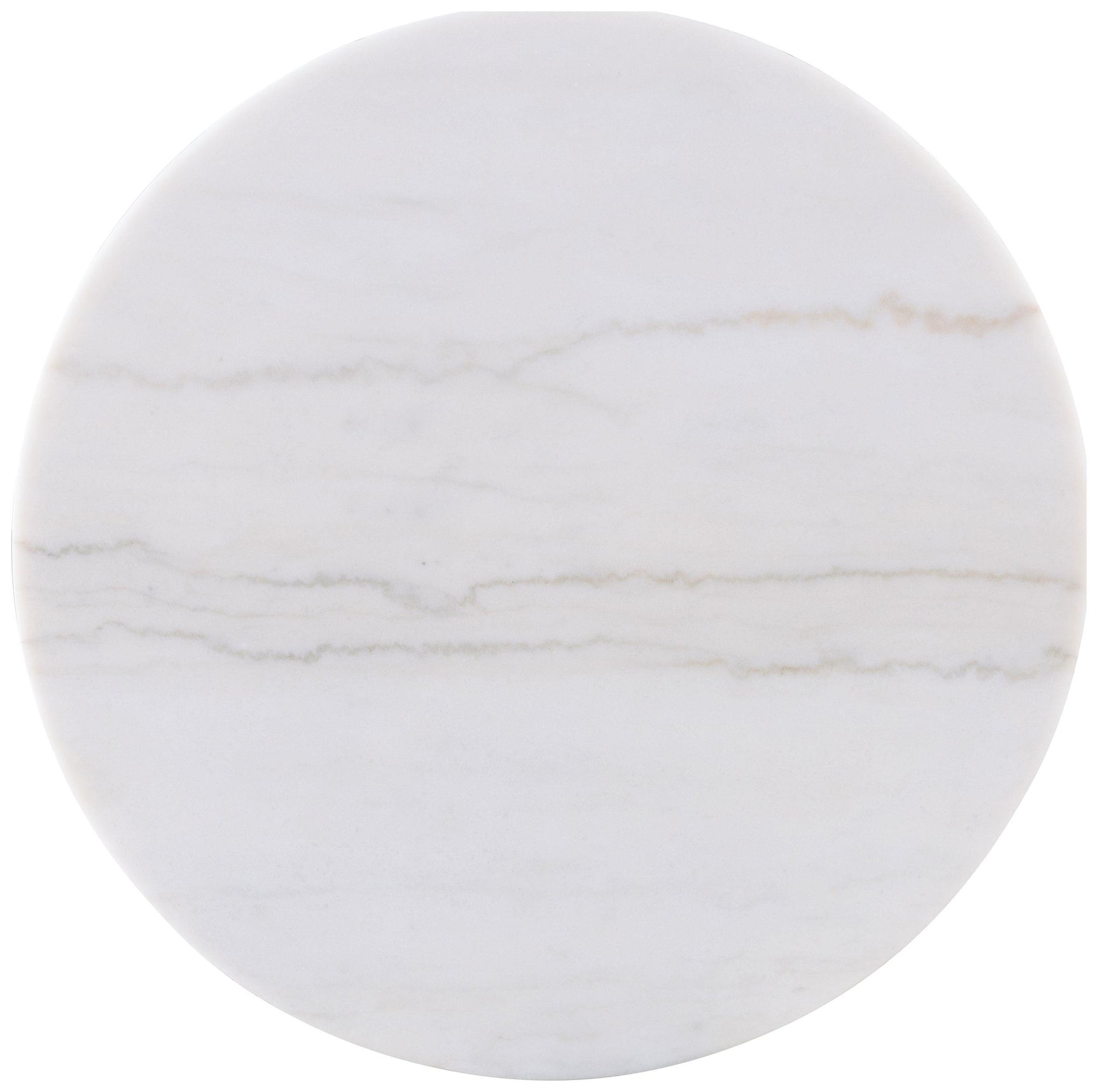 Jason 2-piece Round White Marble Coffee Table Set Greige