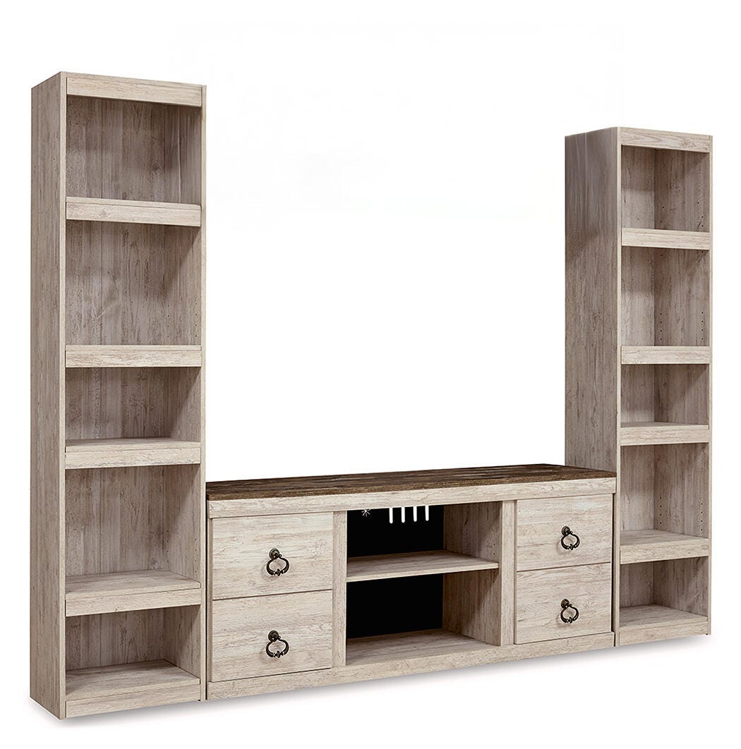 Willowton Whitewash 3-Piece Entertainment Center — product image 2