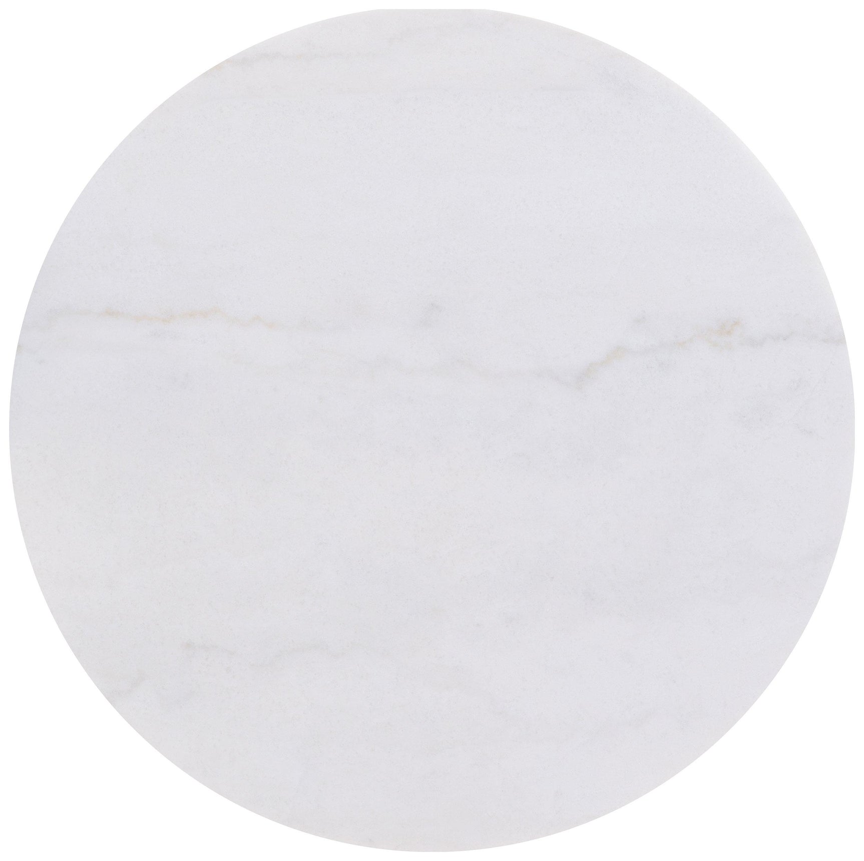 Jason 2-piece Round White Marble Coffee Table Set Honey Brown
