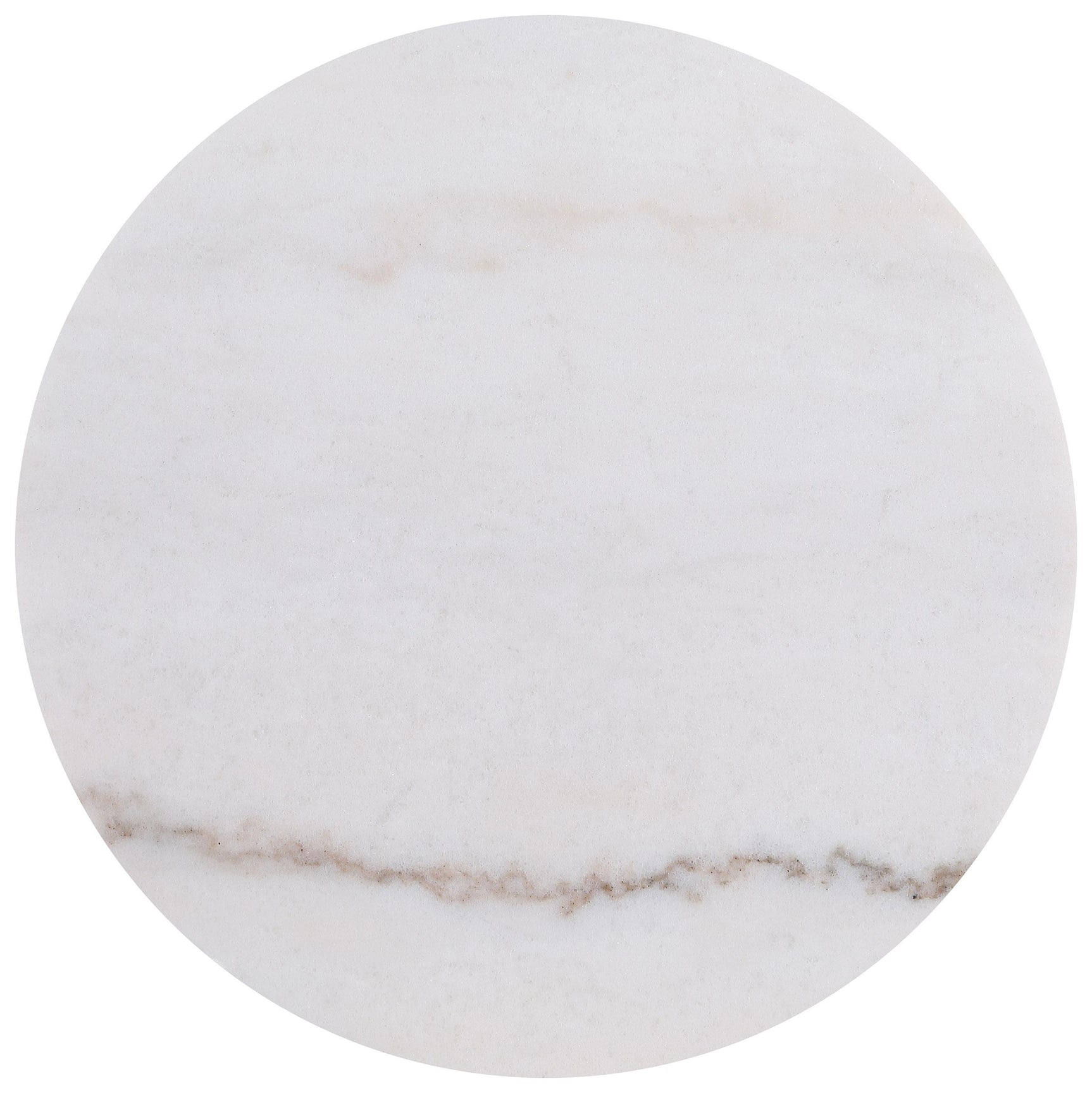 Jason 3-piece Round White Marble Coffee Table Set Honey Brown