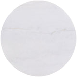 Jason Round White Marble Top Coffee Table Honey Brown
