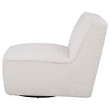 Badoer Faux Fur Swivel Accent Chair Ecru — product image 4