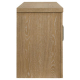 Brenham 79-inch 4-door TV Stand Media Console Light Oak