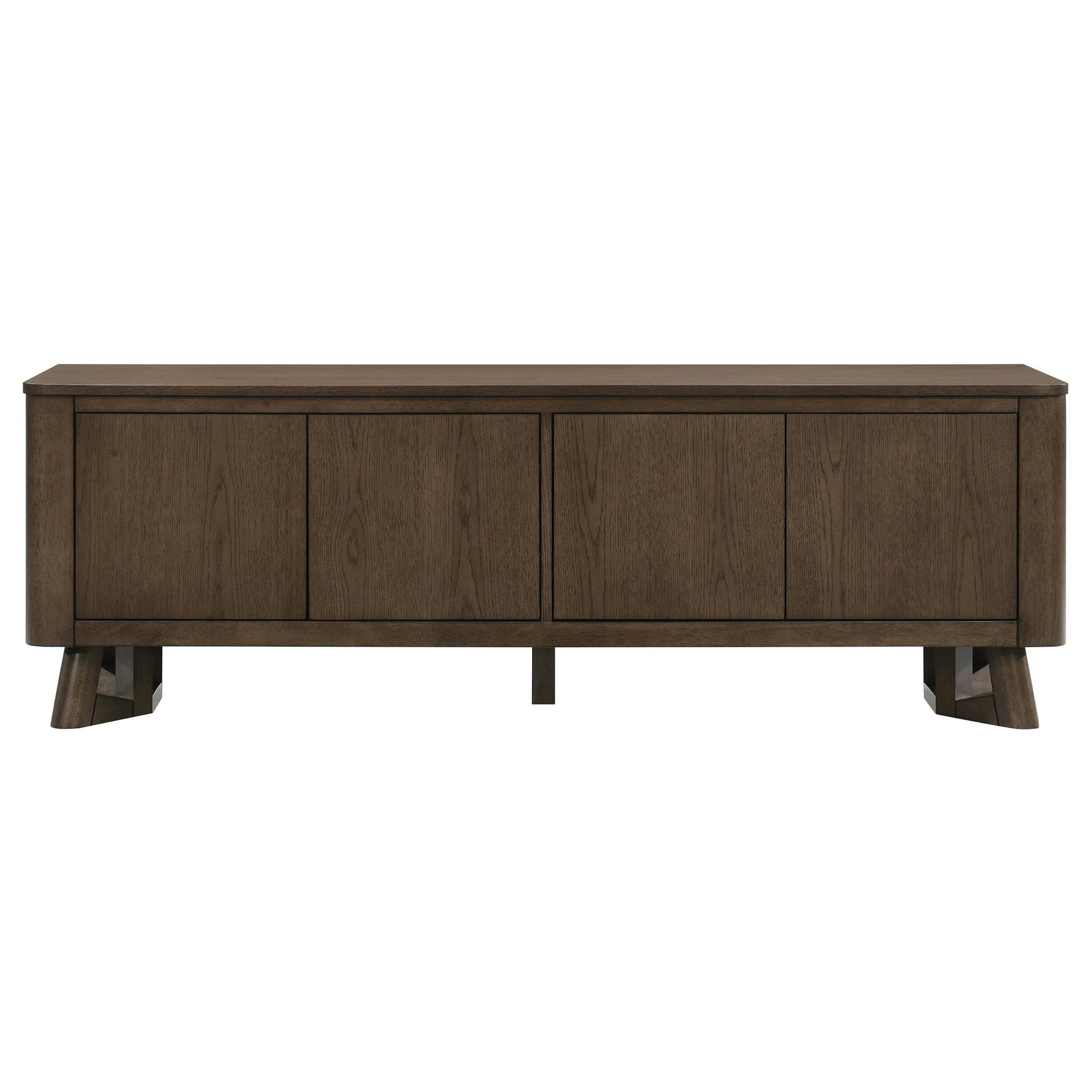 Trotter 71-inch 4-Door Wood TV Stand Media Console Brown