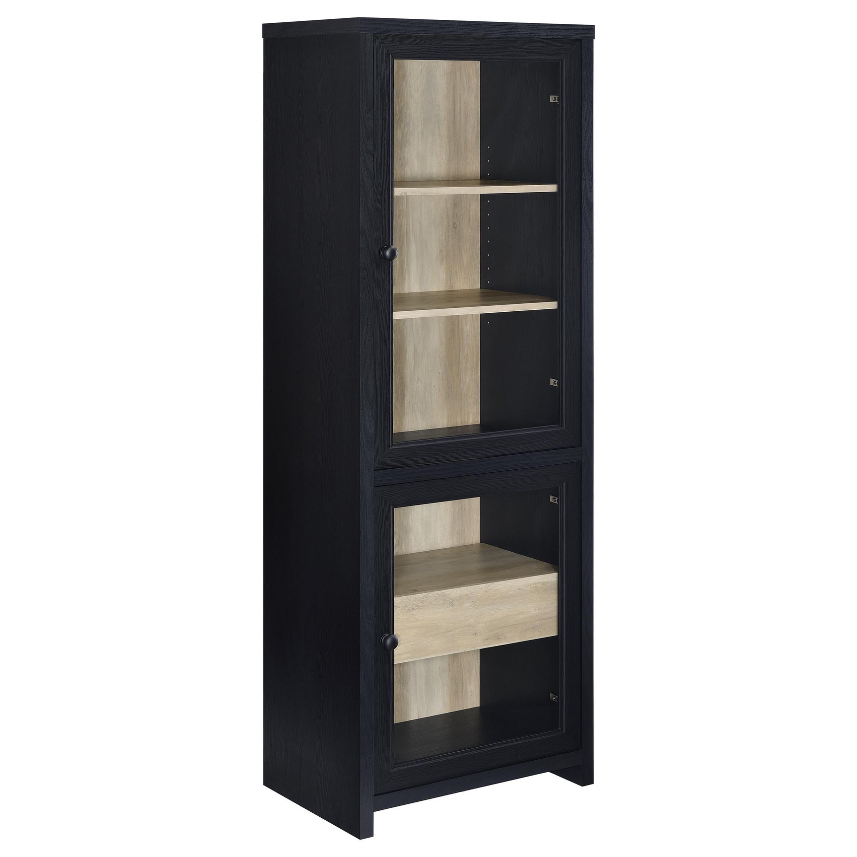 Denison 3-piece Entertainment Center 79-inch TV Stand Black