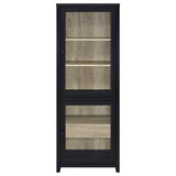 Denison 3-piece Entertainment Center 79-inch TV Stand Black