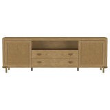 Arini Rattan Cane 2-door TV Stand Media Console Sand Wash