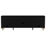 Arini Rattan Cane 2-door TV Stand Media Console Black