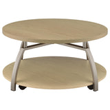 Dacre 3-piece Round Coffee and End Table Set Greige