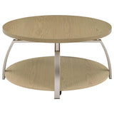 Dacre 3-piece Round Coffee and End Table Set Greige
