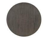 Drew Dark Brown Chairside Table with Casters, Wood - Ella Furniture