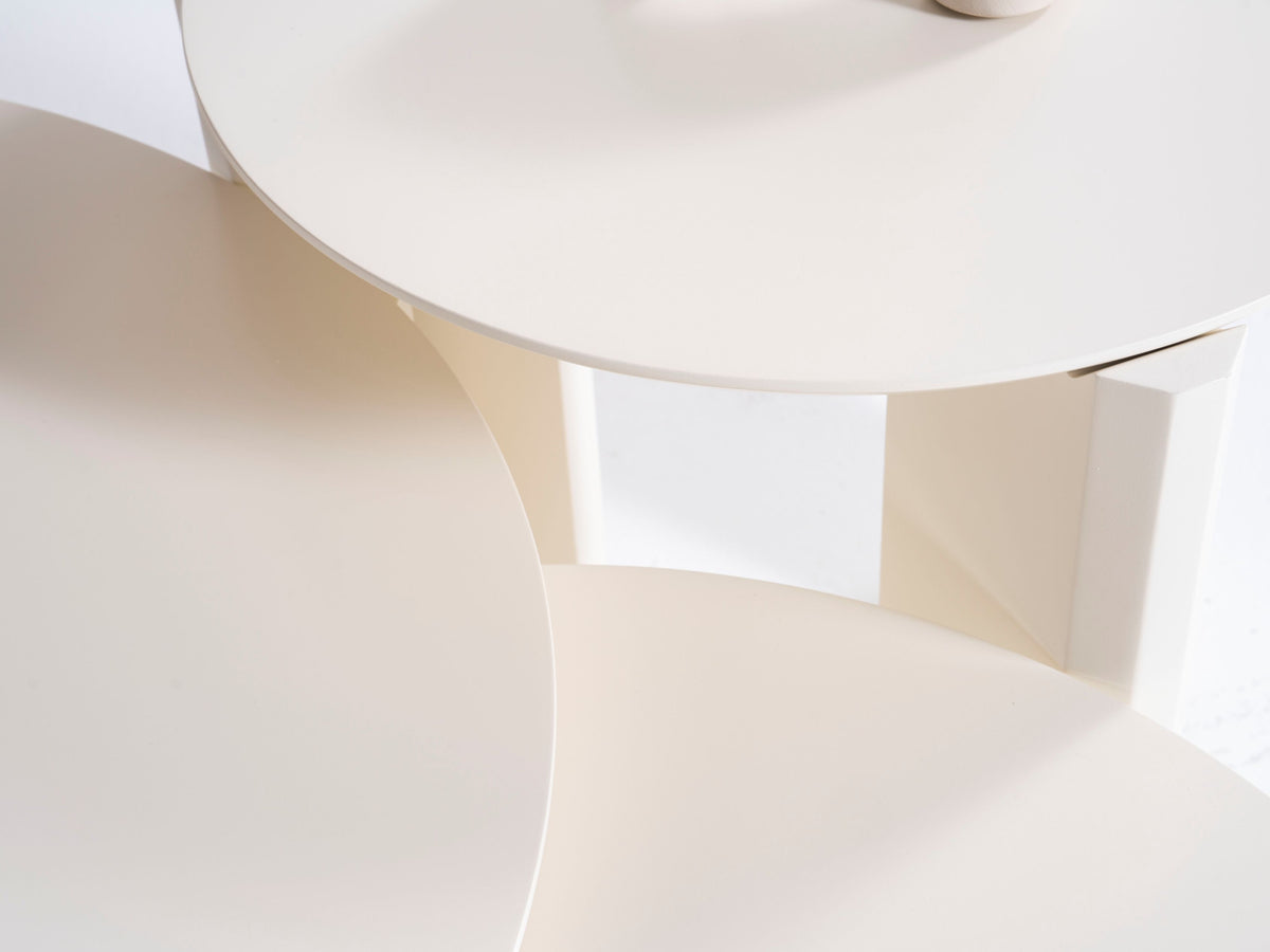 Olena Cream 3-Piece Coffee Table Set
