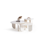 Olena Cream 3-Piece Coffee Table Set