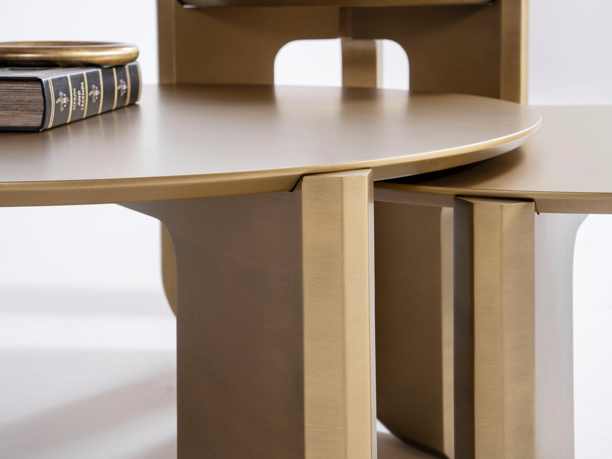 Olena Gold 3-Piece Coffee Table Set